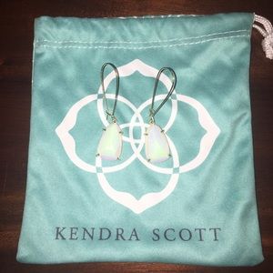 kendra scott white iridescent nancy earrings